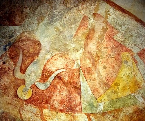 Pentecosta. Mural del segle XII, procedent de l'església de Sant Joan de Bellcaire