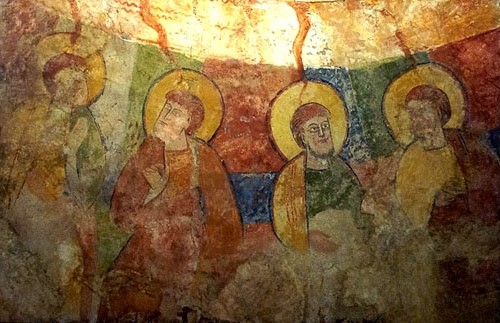 Pentecosta. Mural del segle XII, procedent de l'església de Sant Joan de Bellcaire