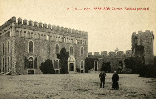 Façana de l'església del Carme, del segle XIV. 1900