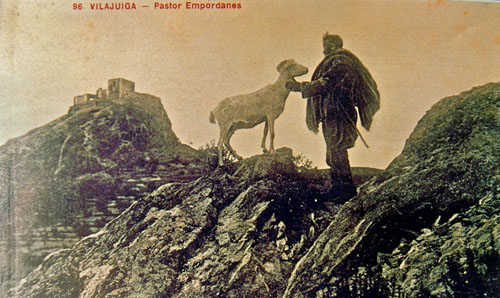 El castell de Quermançó. Postal de finals segle XIX