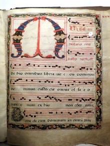 Fulls de sacramental. Manuscrit de paper, pergamí i tinta. Segle XI