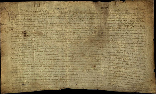 1450-1459. Donaci&oacute; atorgada per Bernat Mir, de Seriny&agrave;, senyor &uacute;til del mas Mir de l�esmentada parr&ograve;quia, a favor de Joan, el seu fill