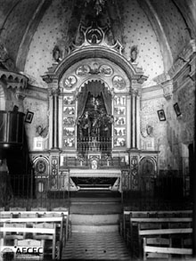 Altar major de la capella de Sant Sebasti&agrave;. 31 d'agost 1931
