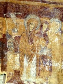 Resurrecció. Les Santes Dones. Nau-Epístola. Pintures murals de Sant Tomàs de Fluvià
