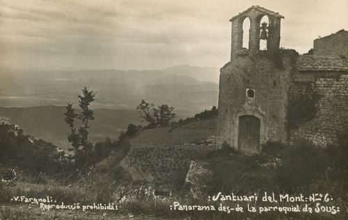 Vista des de l'església parroquial de Sant Llorenç de Sous. 1911