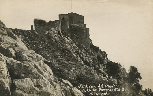 Vista general del santuari de la Mare de Déu del Mont. 1911