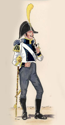 Tropes de la Confederaci&oacute; del Rhin 1808-1812. Tambor major del 6&egrave; regiment de Waldeck