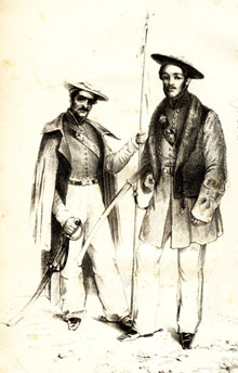 Primera guerra carlina. Soldat de cavalleria i oficial