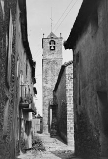 Campanar de l'esgl&eacute;sia vella de Castellfollit de la Roca. 1925