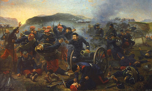 Mort del capit&agrave; Eduardo Temprado y P&eacute;rez el 14 de mar&ccedil; de 1874 a la batalla de Castellfollit