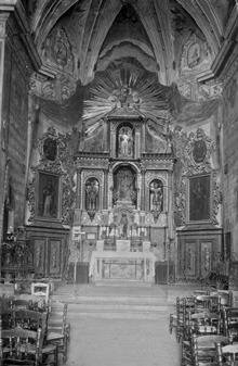 Retaule del segle XVI-XVIII de l'esgl&eacute;sia de Sant Esteve de Cornell&agrave; del Terri. 1925