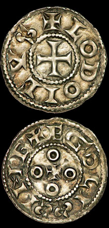Moneda de Lluís IV de França, anomenat el d'Ultramar (921-954)