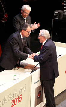 El doctor Eudald Maideu rep la Creu de Sant Jordi el 2015
