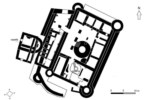 Planta del castell de Sant Iscle. Memòria d'excavació de 2019