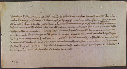 3 d'abril de 1343. De Pere El Ceremoniós a tots els oficials reials. Ajornament del pagament de deutes concedit a Bernat Batist, veí de Vilanant